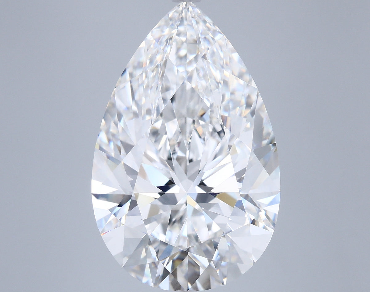 9.82 Carat Pear Shaped, Excellent Cut, E Color, VVS2 Clarity, IGI Certified Lab Grown Diamond