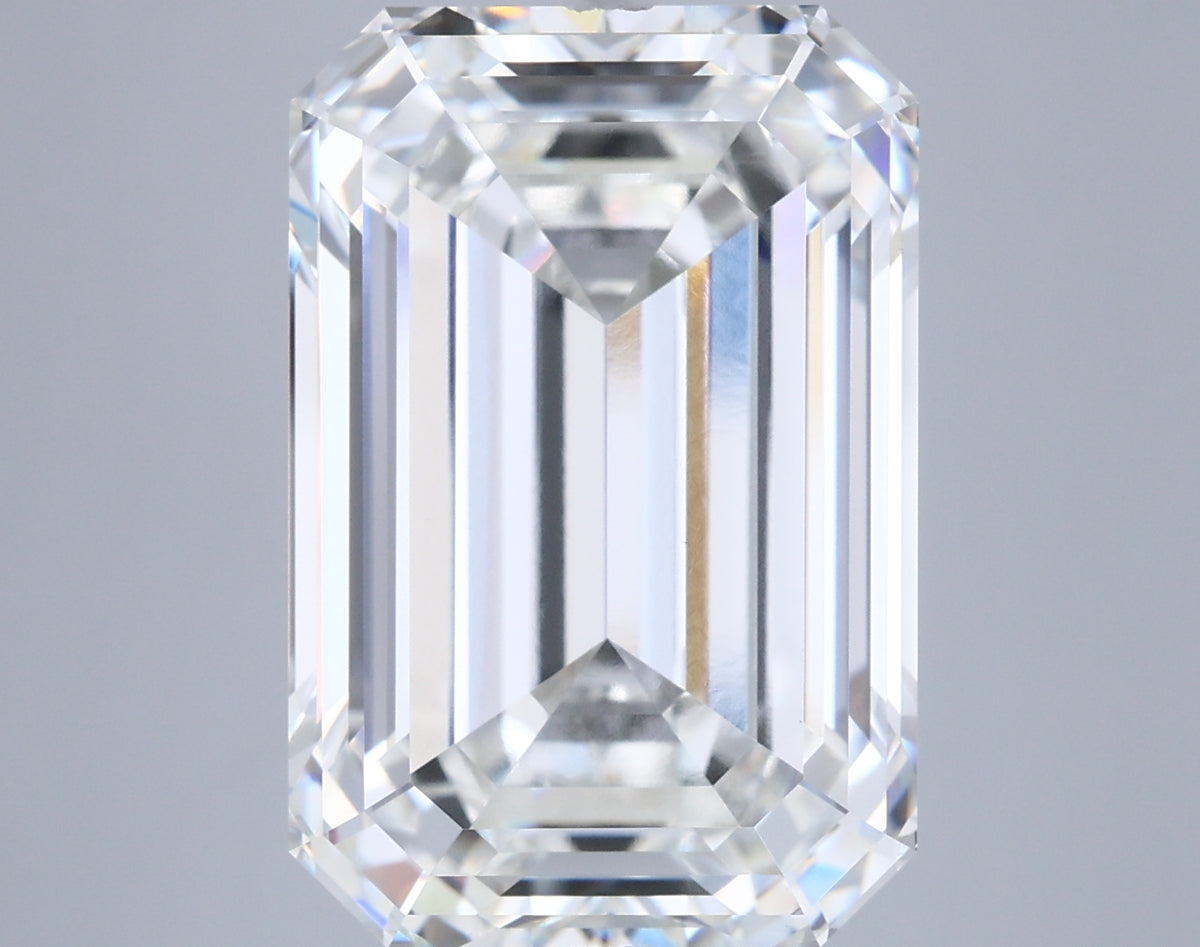13.07 Carat Emerald Shaped, Ideal Cut, G Color, VVS2 Clarity, IGI Certified Lab Grown Diamond