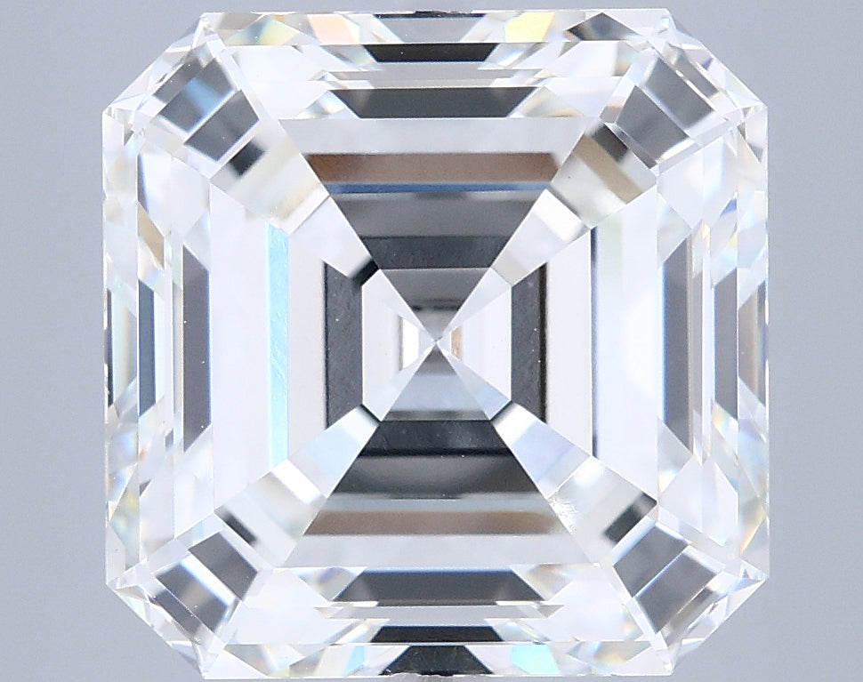 7.06 Carat Asscher Shaped, Ideal Cut, F Color, VVS1 Clarity, IGI Certified Lab Grown Diamond