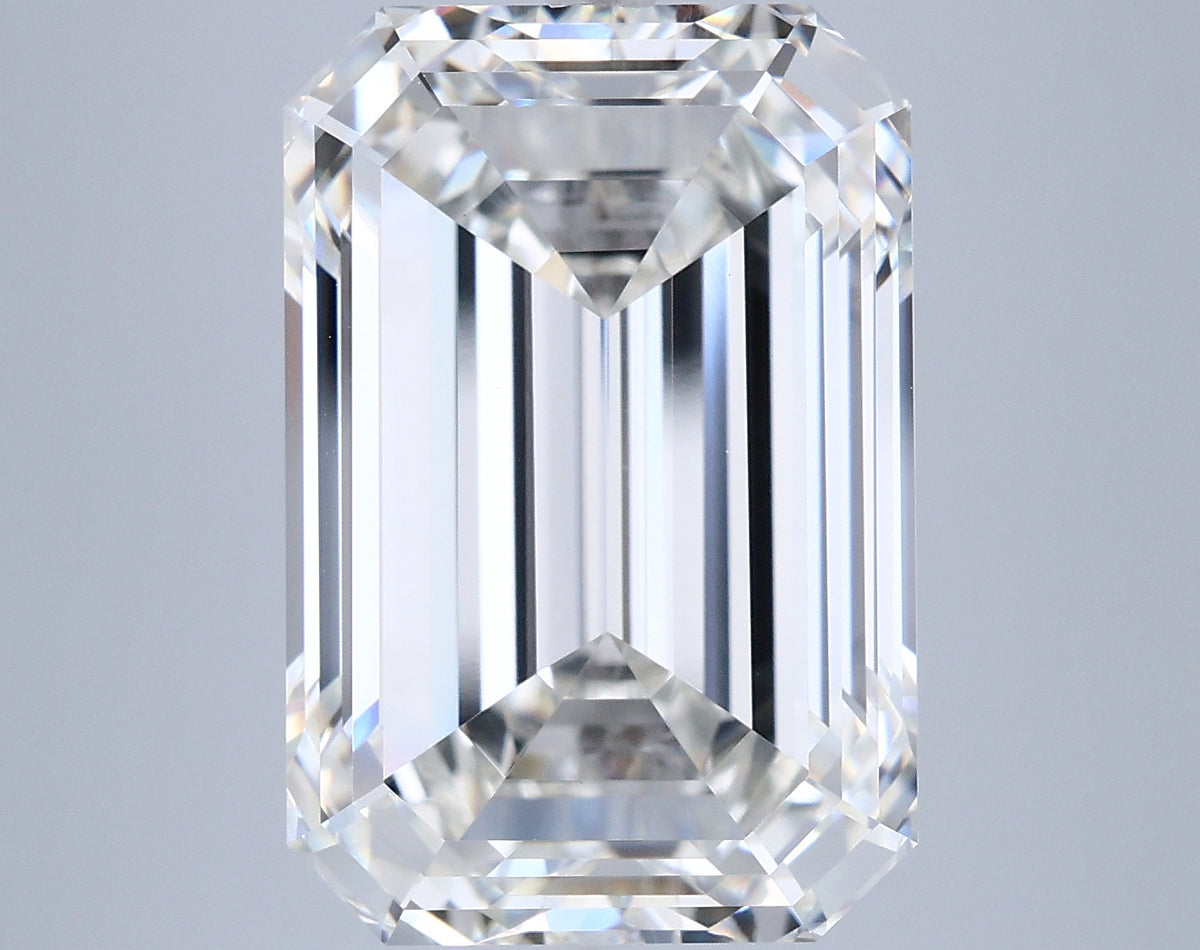 10.08 Carat Emerald Shaped, Ideal Cut, G Color, VVS2 Clarity, IGI Certified Lab Grown Diamond