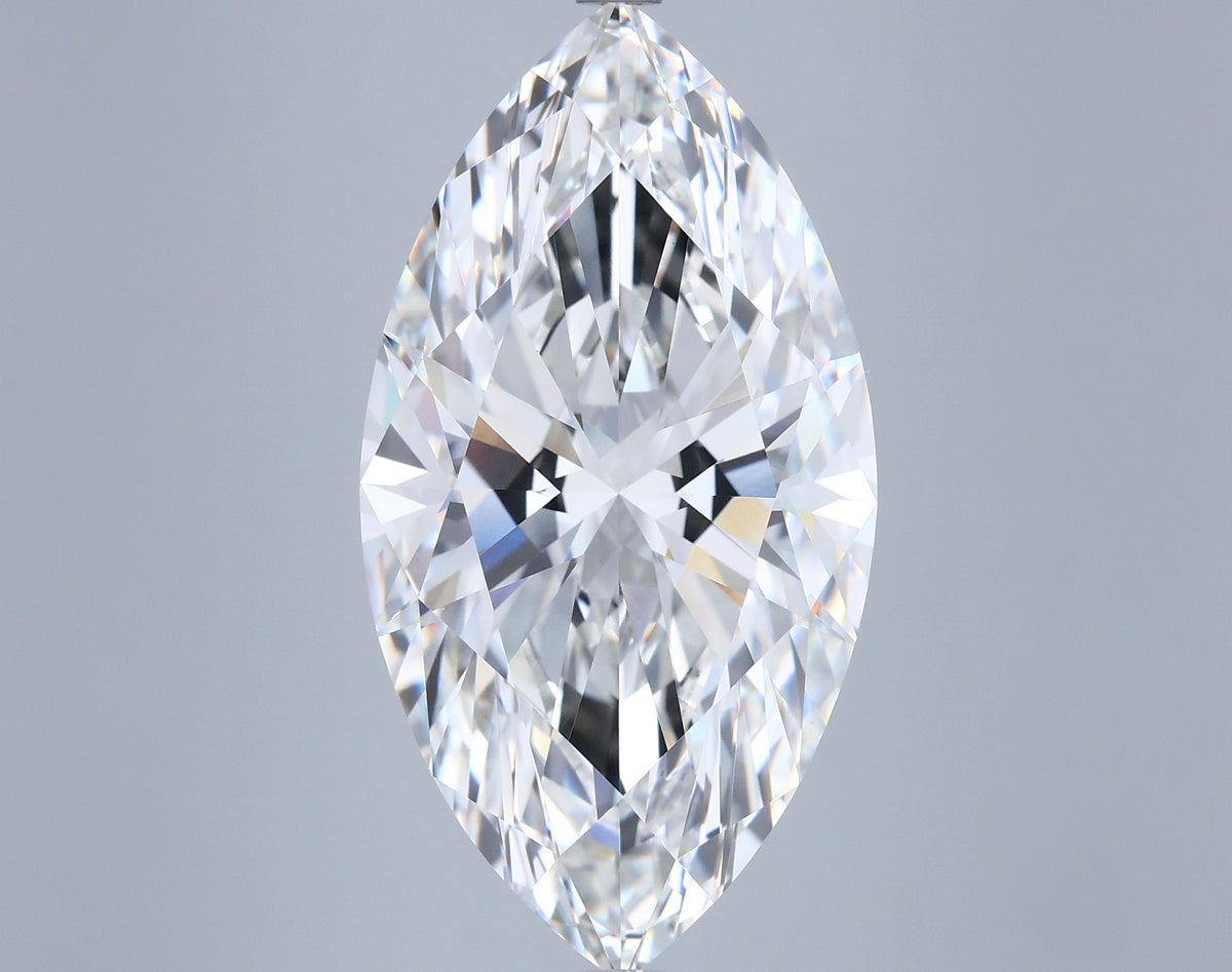 9.04 Carat Marquise Shaped, Ideal Cut, F Color, VVS2 Clarity, IGI Certified Lab Grown Diamond