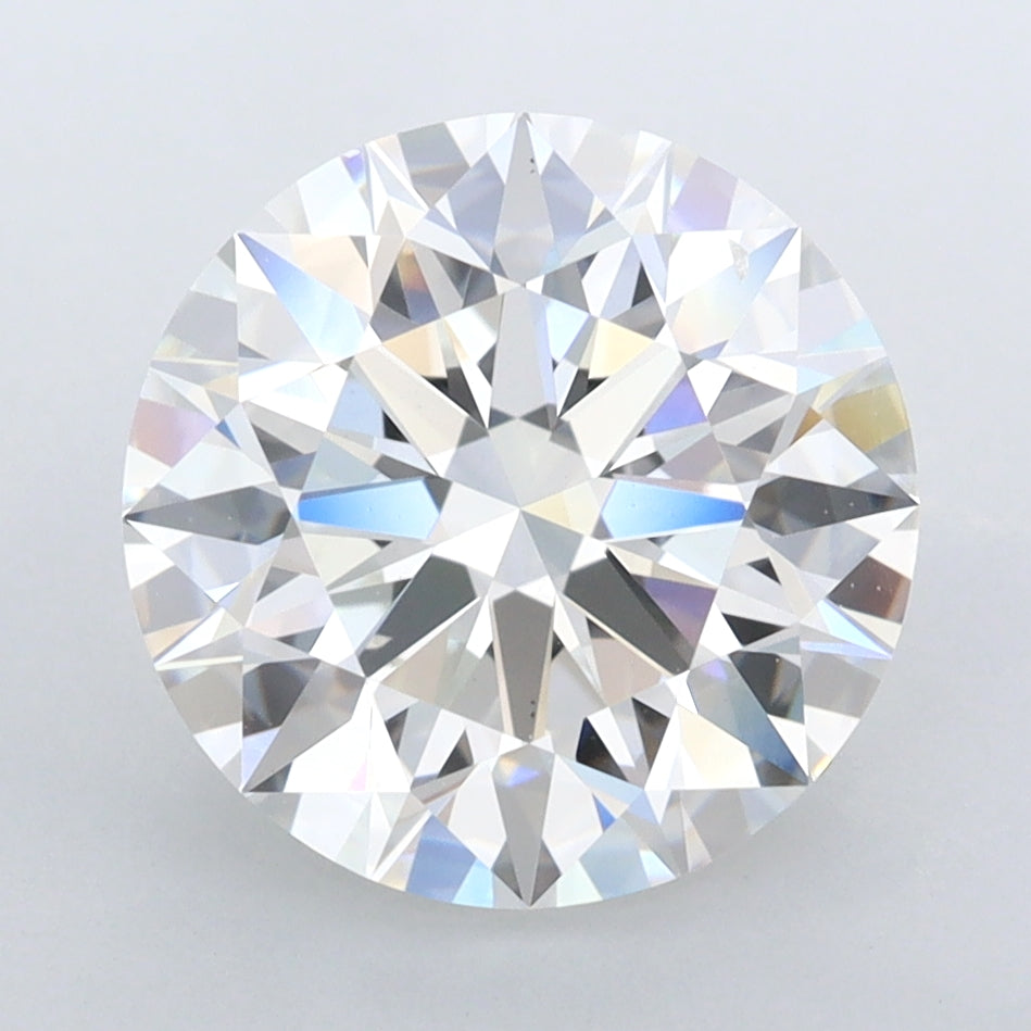 4.00 Carat Round Shaped, Ideal Cut, F Color, VS2 Clarity, IGI Certified Lab Grown Diamond