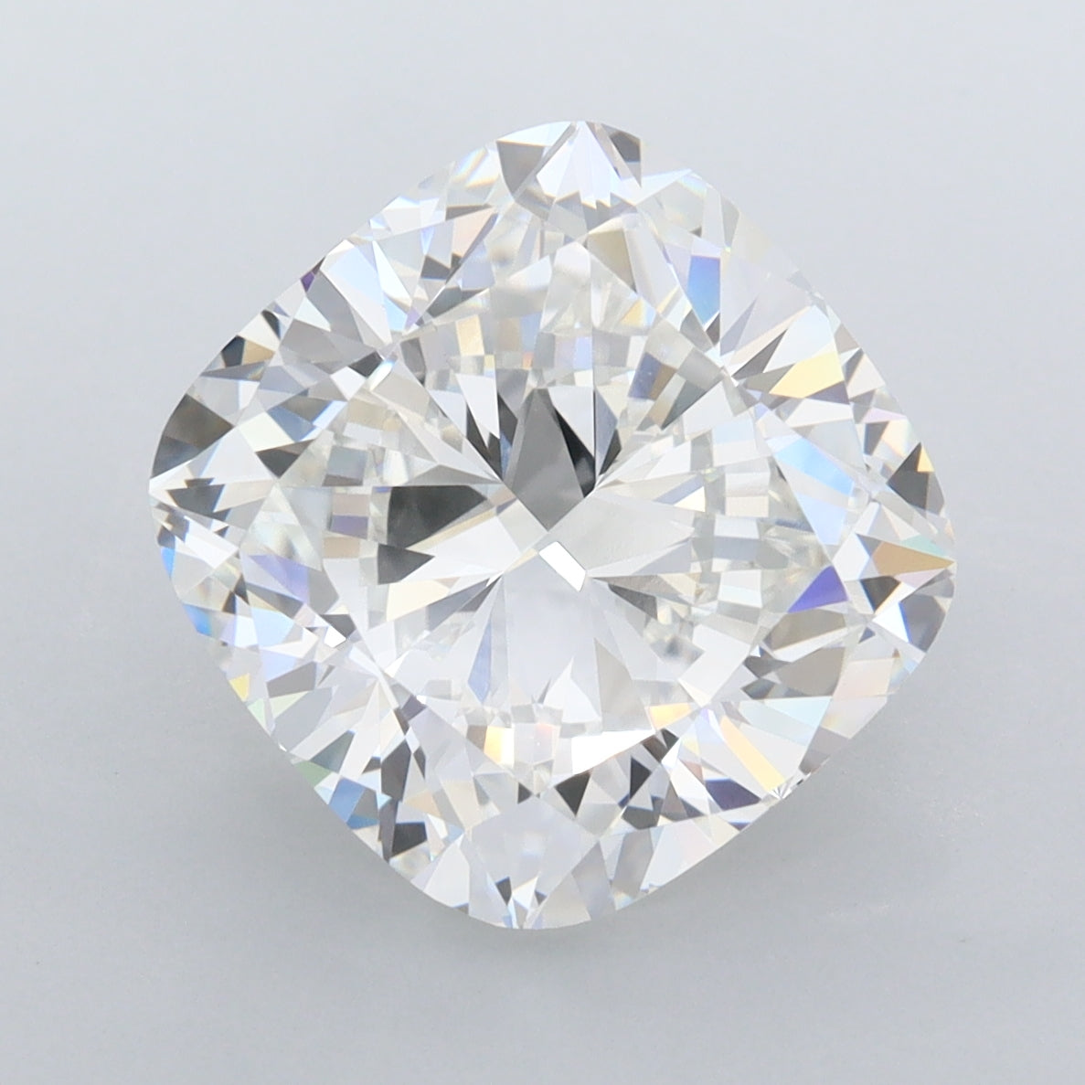 6.03 Carat Cushion Shaped, Ideal Cut, F Color, VVS2 Clarity, IGI Certified Lab Grown Diamond