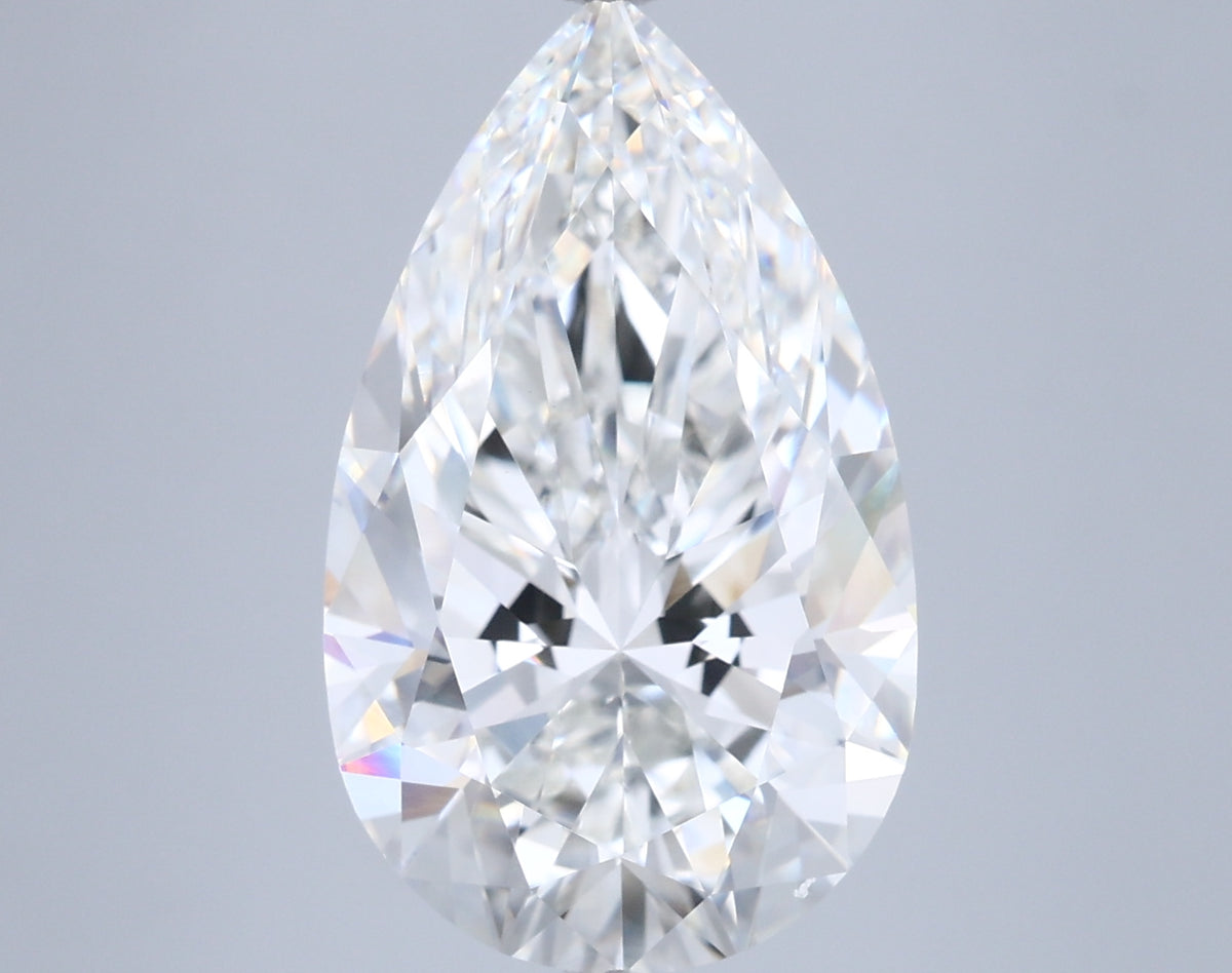 7.07 Carat Pear Shaped, Excellent Cut, G Color, VVS2 Clarity, IGI Certified Lab Grown Diamond