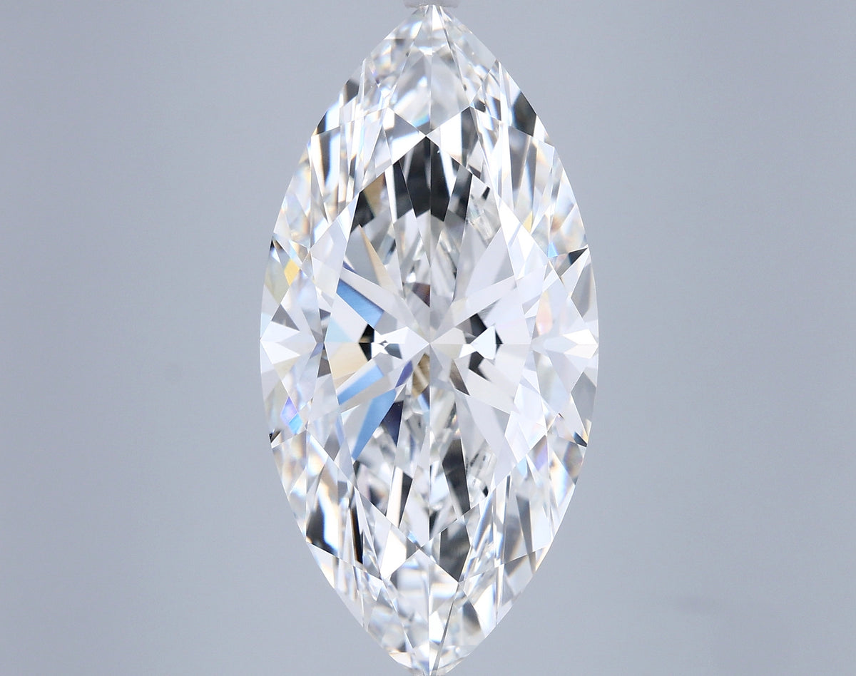 9.04 Carat Marquise Shaped, Ideal Cut, F Color, VVS2 Clarity, IGI Certified Lab Grown Diamond