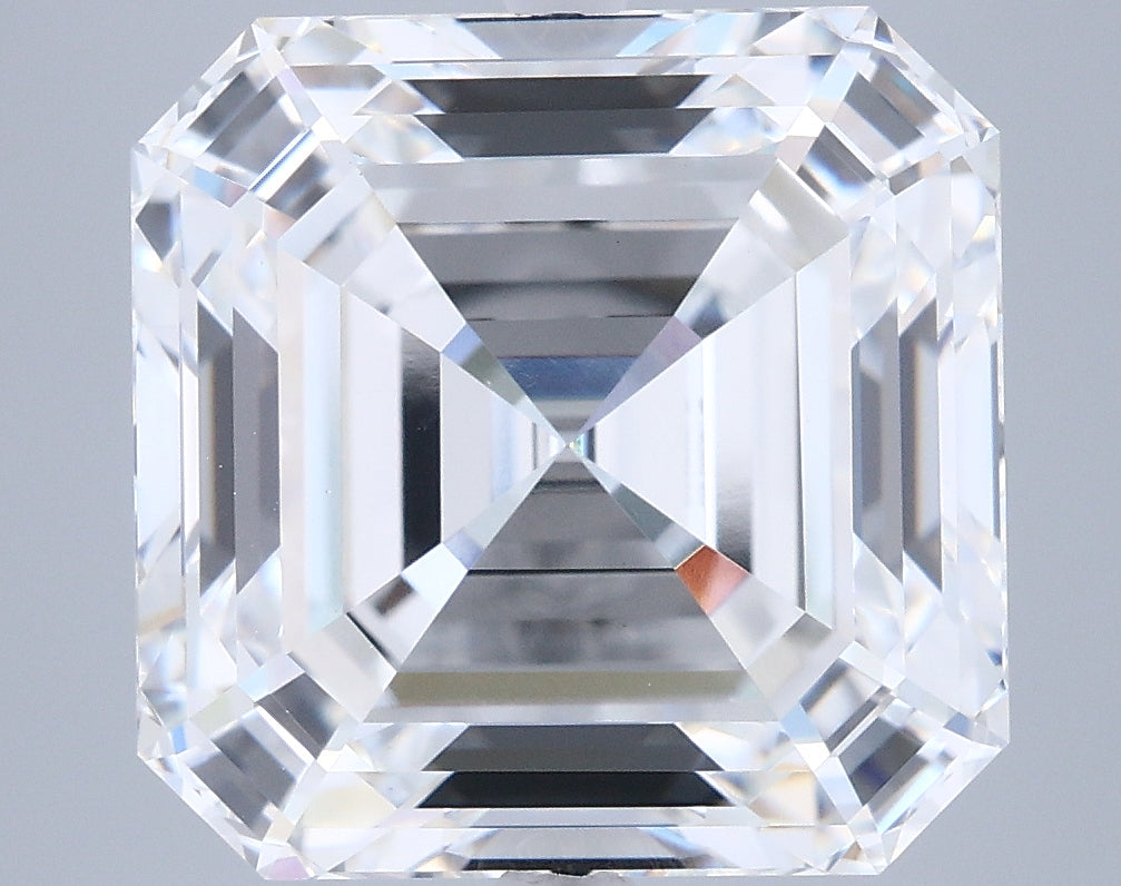 7.17 Carat Asscher Shaped, Ideal Cut, E Color, VVS2 Clarity, IGI Certified Lab Grown Diamond