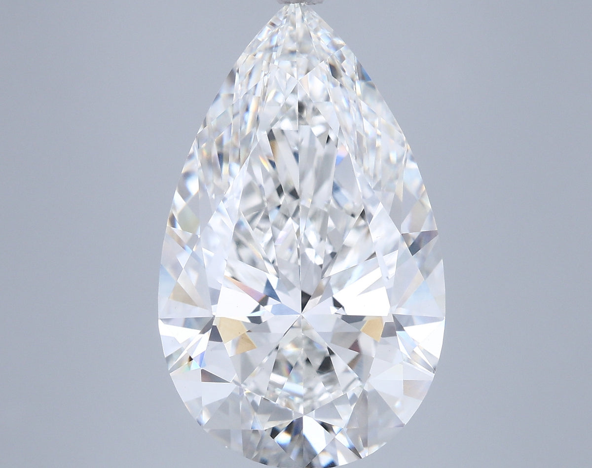 7.18 Carat Pear Shaped, Ideal Cut, F Color, VS1 Clarity, IGI Certified Lab Grown Diamond