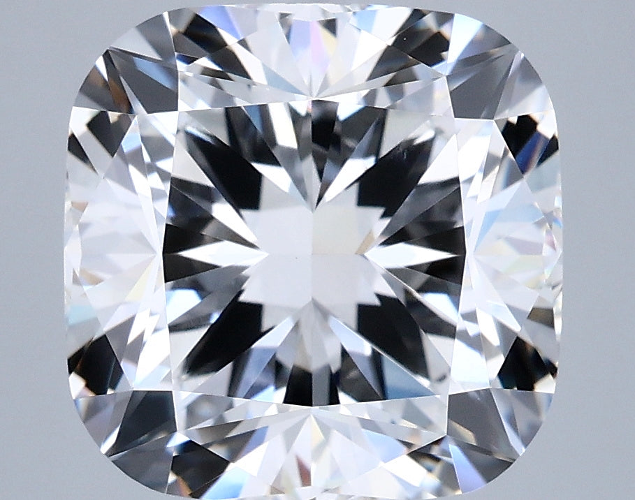 6.10 Carat Cushion Shaped, Ideal Cut, F Color, VVS2 Clarity, IGI Certified Lab Grown Diamond