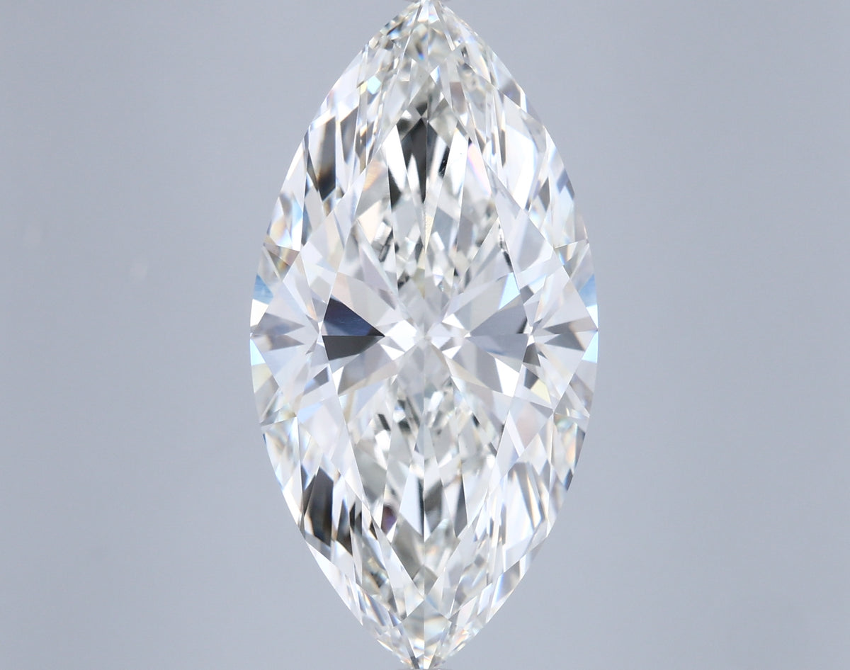 9.08 Carat Marquise Shaped, Ideal Cut, G Color, VVS2 Clarity, IGI Certified Lab Grown Diamond