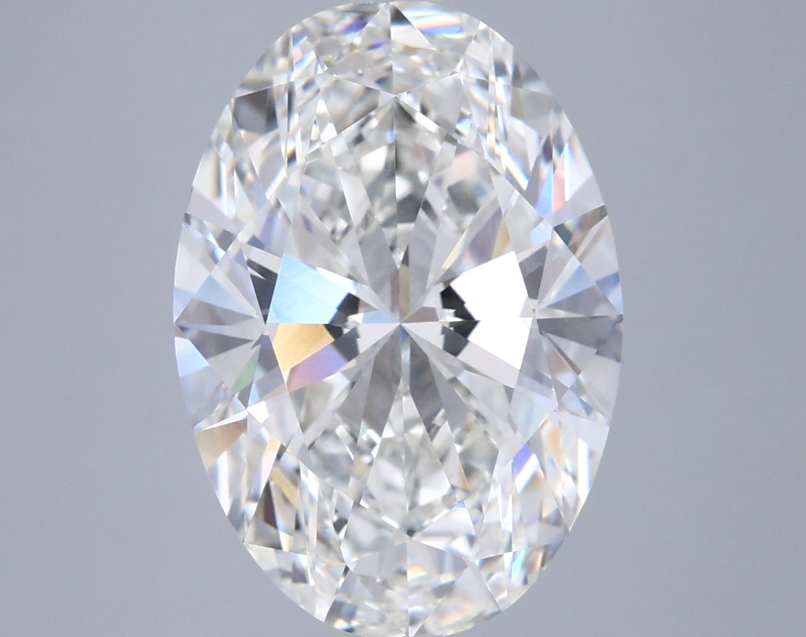 5.01 Carat Oval Shaped, Ideal Cut, G Color, VVS2 Clarity, IGI Certified Lab Grown Diamond