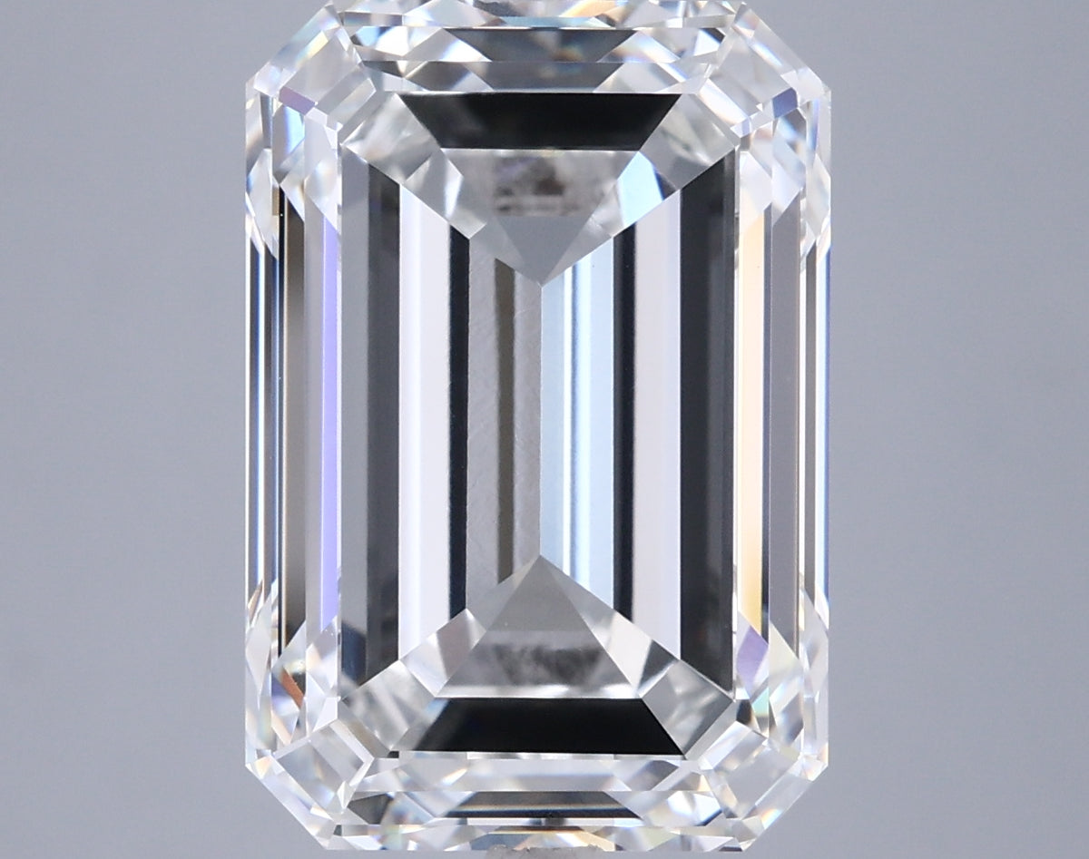 10.50 Carat Emerald Shaped, Ideal Cut, F Color, VVS2 Clarity, IGI Certified Lab Grown Diamond