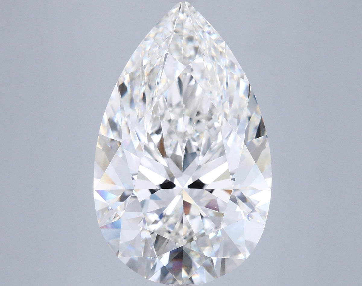 7.04 Carat Pear Shaped, Excellent Cut, G Color, VVS2 Clarity, IGI Certified Lab Grown Diamond