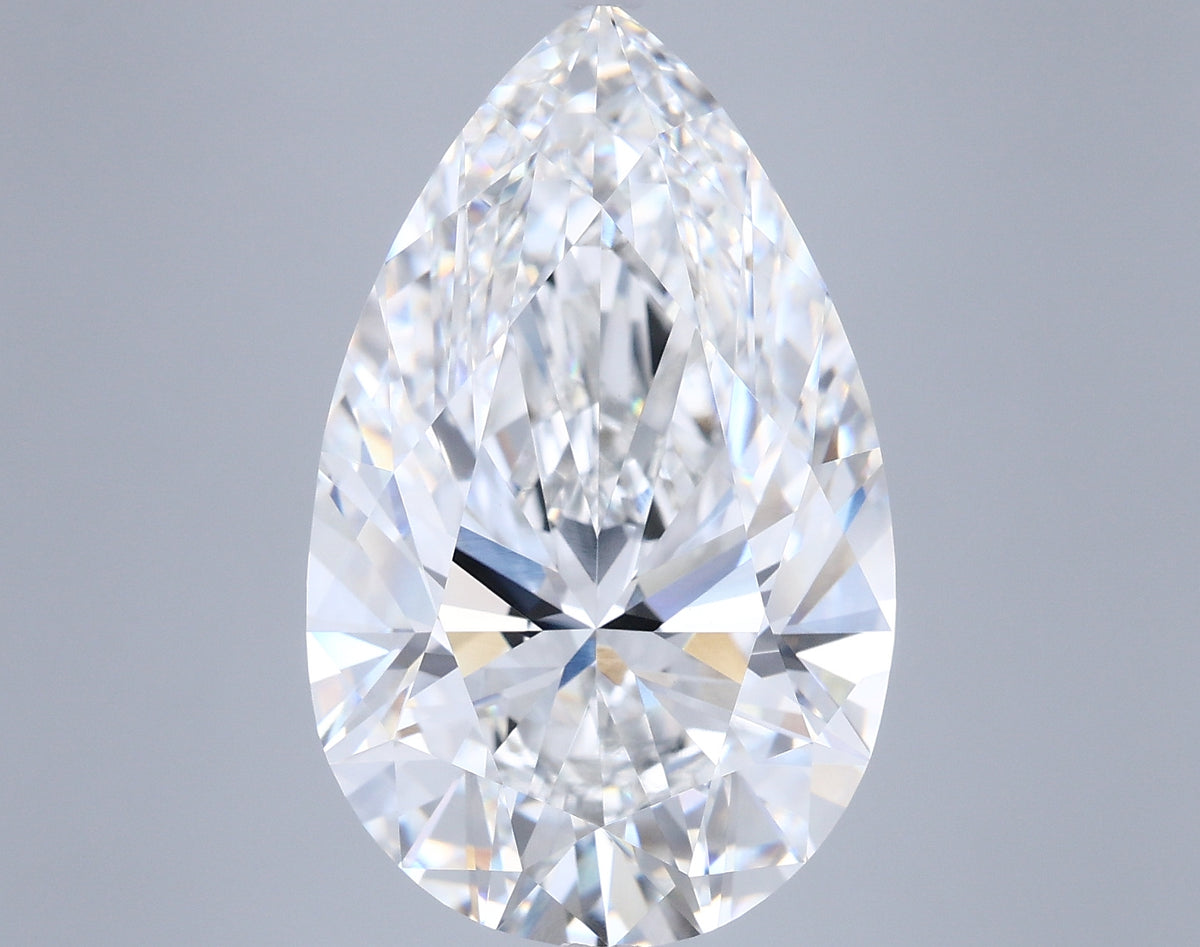 10.00 Carat Pear Shaped, Excellent Cut, F Color, VVS2 Clarity, IGI Certified Lab Grown Diamond