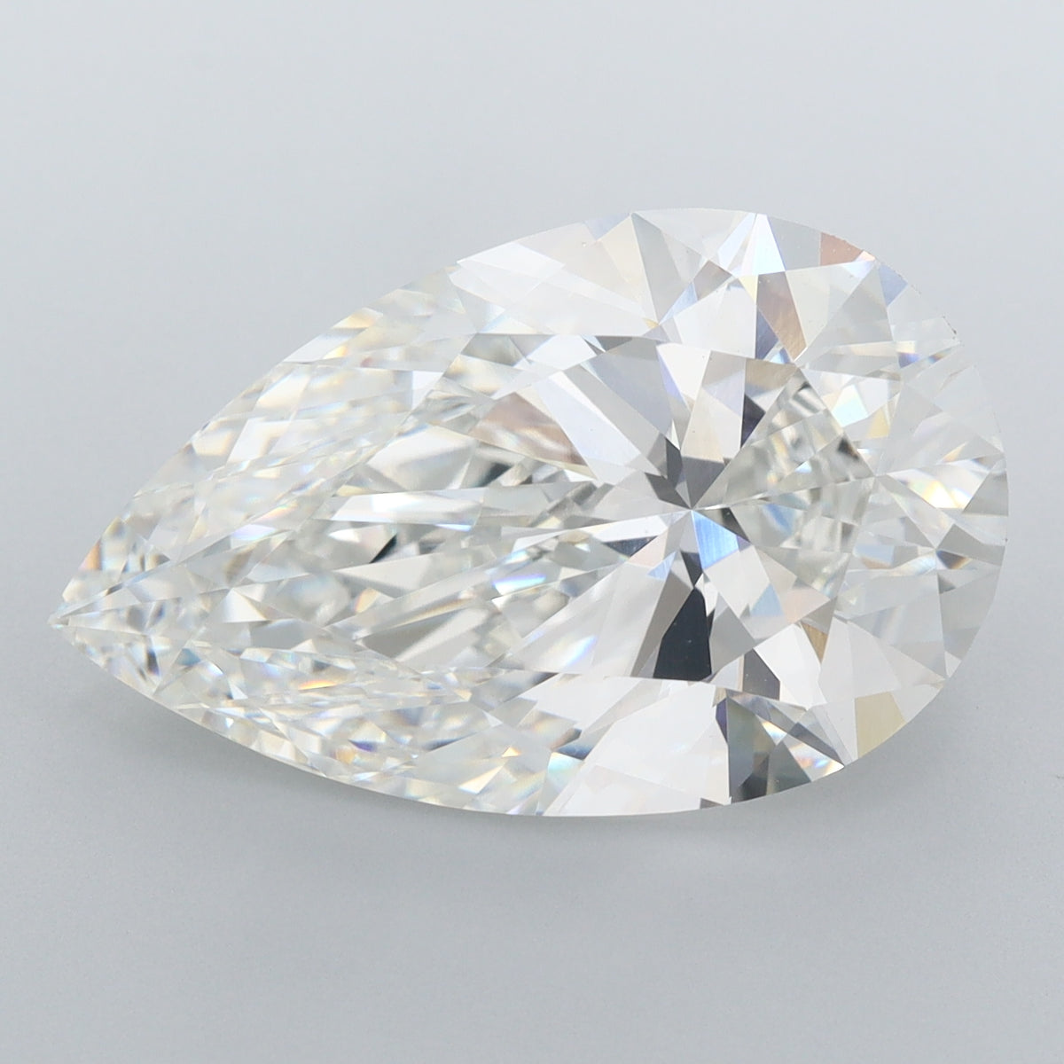 8.19 Carat Pear Shaped, Ideal Cut, F Color, VVS2 Clarity, IGI Certified Lab Grown Diamond