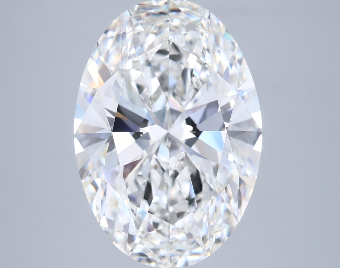 5.01 Carat Oval Shaped, Ideal Cut, G Color, VVS2 Clarity, IGI Certified Lab Grown Diamond