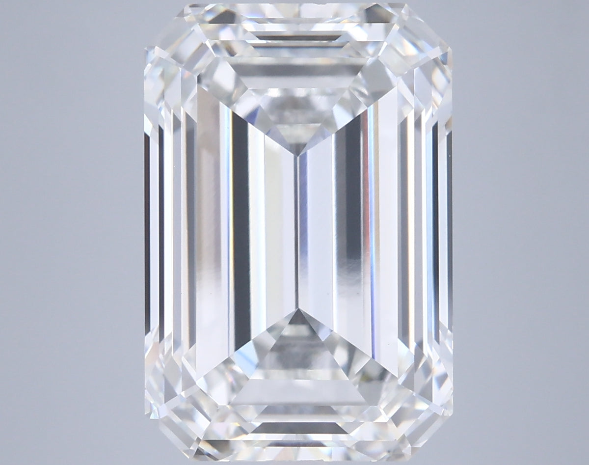 10.04 Carat Emerald Shaped, Ideal Cut, G Color, VVS2 Clarity, IGI Certified Lab Grown Diamond