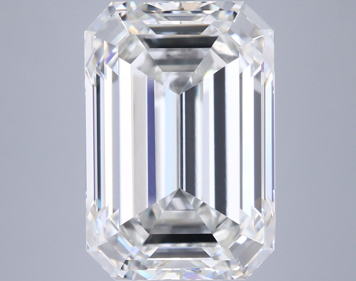 10.25 Carat Emerald Shaped, Ideal Cut, G Color, VVS2 Clarity, IGI Certified Lab Grown Diamond