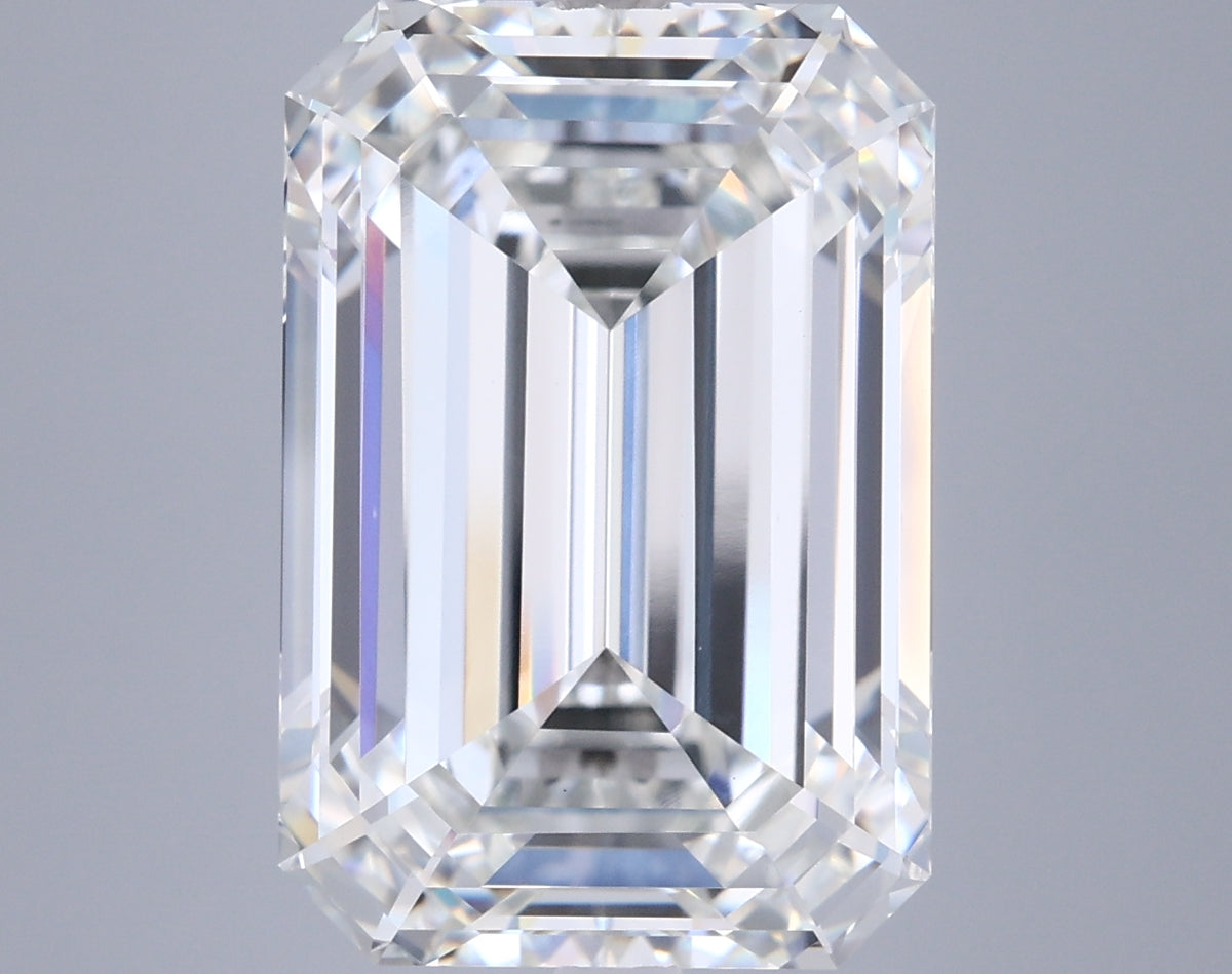 10.50 Carat Emerald Shaped, Ideal Cut, G Color, VVS2 Clarity, IGI Certified Lab Grown Diamond