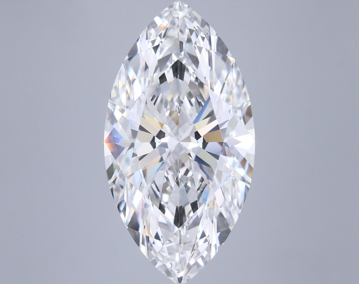 7.07 Carat Marquise Shaped, Ideal Cut, E Color, VVS2 Clarity, IGI Certified Lab Grown Diamond