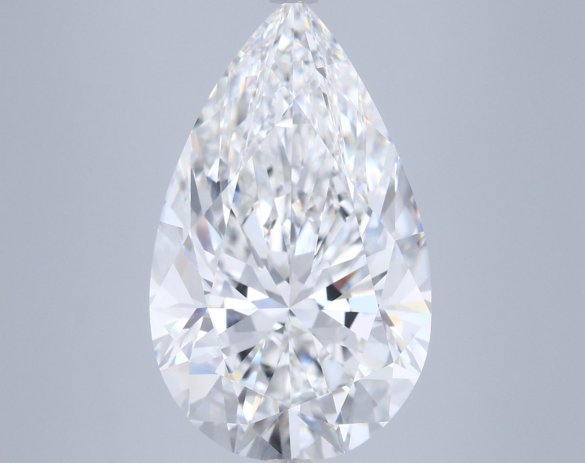 7.03 Carat Pear Shaped, Excellent Cut, E Color, VVS2 Clarity, IGI Certified Lab Grown Diamond