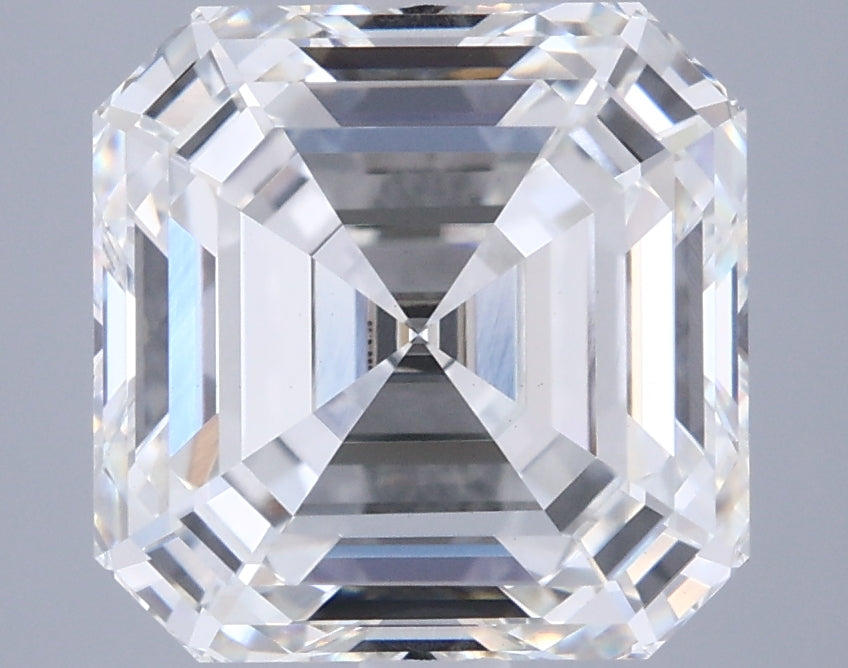 4.06 Carat Asscher Shaped, Ideal Cut, G Color, VS1 Clarity, IGI Certified Lab Grown Diamond