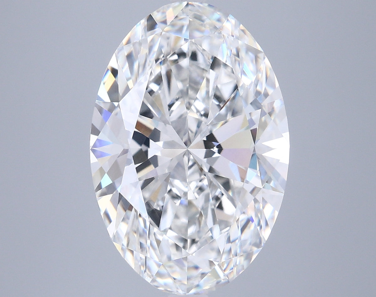 6.01 Carat Oval Shaped, Ideal Cut, F Color, VVS2 Clarity, IGI Certified Lab Grown Diamond