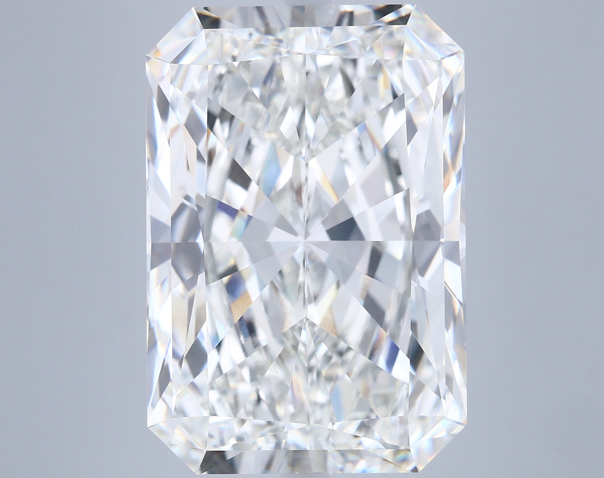 13.91 Carat Radiant Shaped, Ideal Cut, F Color, VVS2 Clarity, IGI Certified Lab Grown Diamond