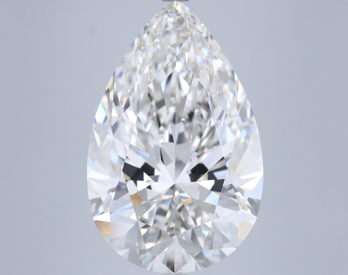 10.05 Carat Pear Shaped, Ideal Cut, G Color, VVS2 Clarity, IGI Certified Lab Grown Diamond