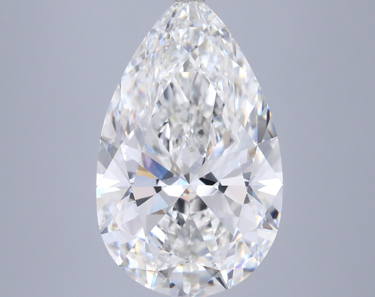 6.03 Carat Pear Shaped, Ideal Cut, G Color, VS1 Clarity, IGI Certified Lab Grown Diamond