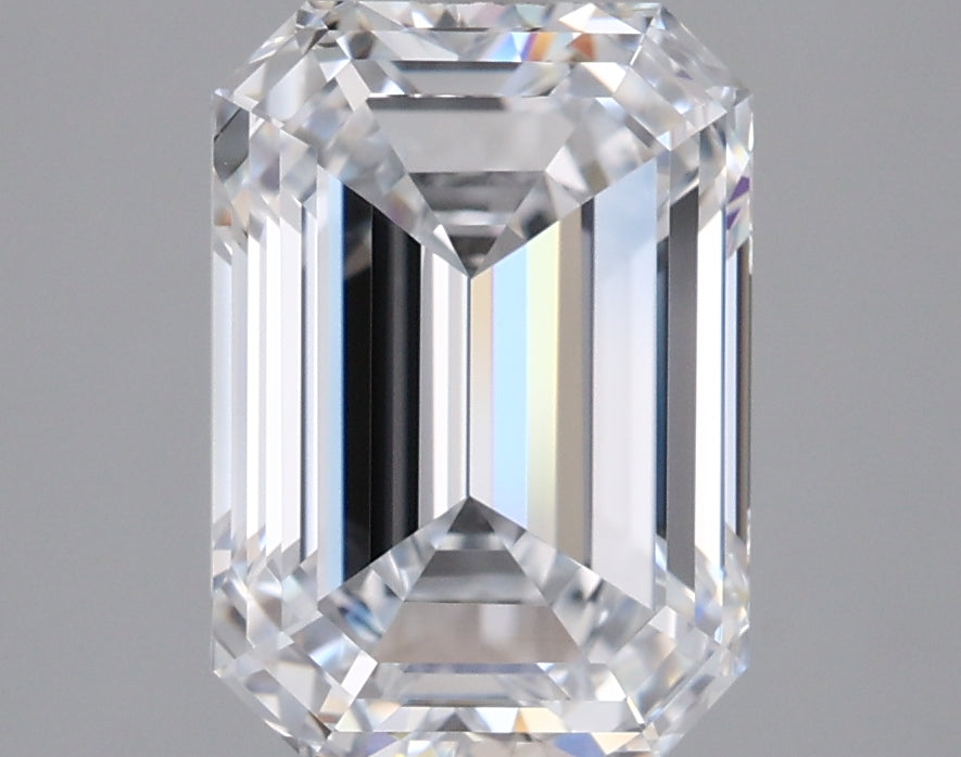 3.00 Carat Emerald Shaped, Ideal Cut, E Color, VVS1 Clarity, IGI Certified Lab Grown Diamond