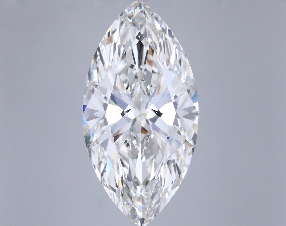 10.08 Carat Marquise Shaped, Ideal Cut, G Color, VVS2 Clarity, IGI Certified Lab Grown Diamond
