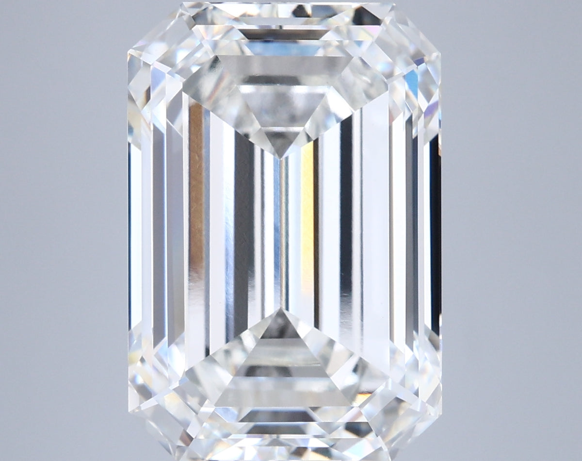 10.21 Carat Emerald Shaped, Ideal Cut, G Color, VVS2 Clarity, IGI Certified Lab Grown Diamond