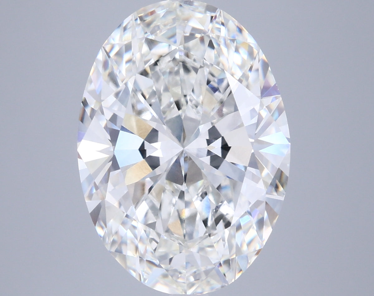 7.01 Carat Oval Shaped, Excellent Cut, F Color, VVS2 Clarity, IGI Certified Lab Grown Diamond