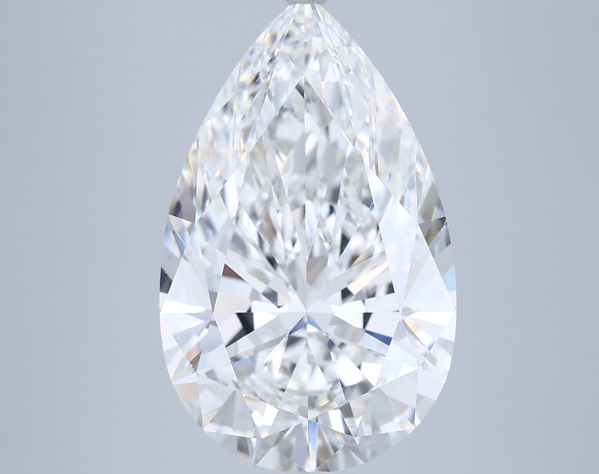 5.02 Carat Pear Shaped, Ideal Cut, G Color, VVS2 Clarity, IGI Certified Lab Grown Diamond