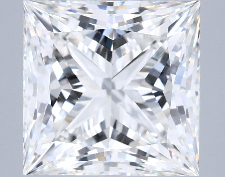 4.09 Carat Princess Shaped, Ideal Cut, G Color, VVS2 Clarity, IGI Certified Lab Grown Diamond