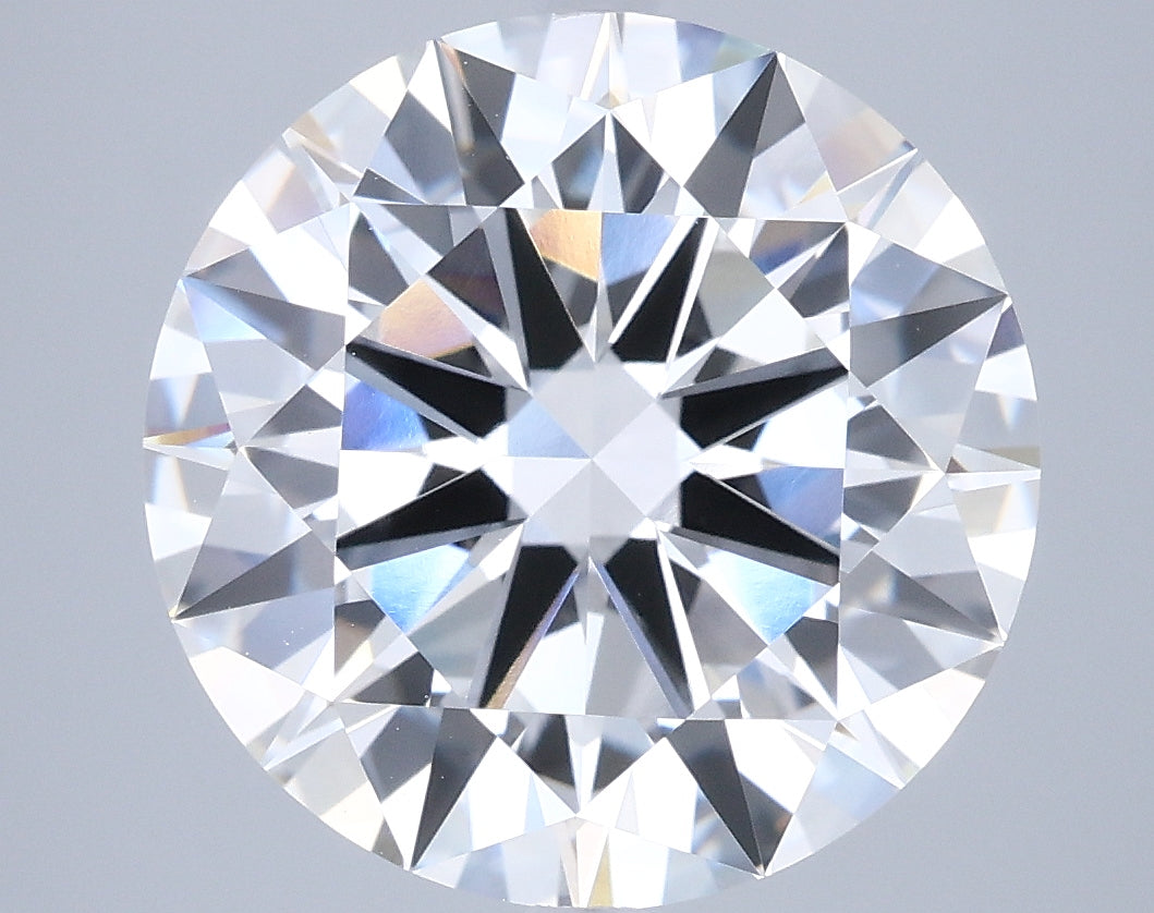 6.02 Carat Round Shaped, Excellent Cut, F Color, VVS2 Clarity, IGI Certified Lab Grown Diamond