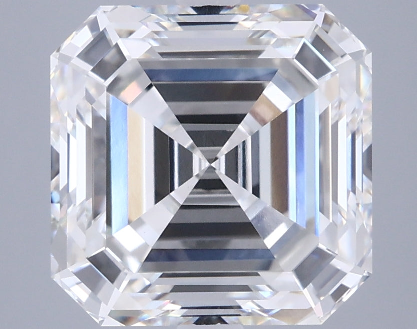 5.05 Carat Asscher Shaped, Excellent Cut, G Color, VVS2 Clarity, IGI Certified Lab Grown Diamond