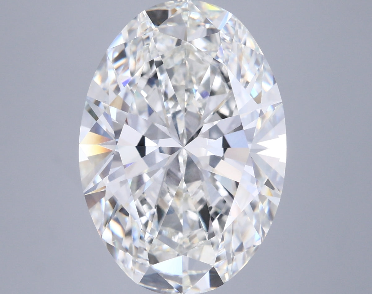 7.57 Carat Oval Shaped, Ideal Cut, G Color, VVS2 Clarity, IGI Certified Lab Grown Diamond