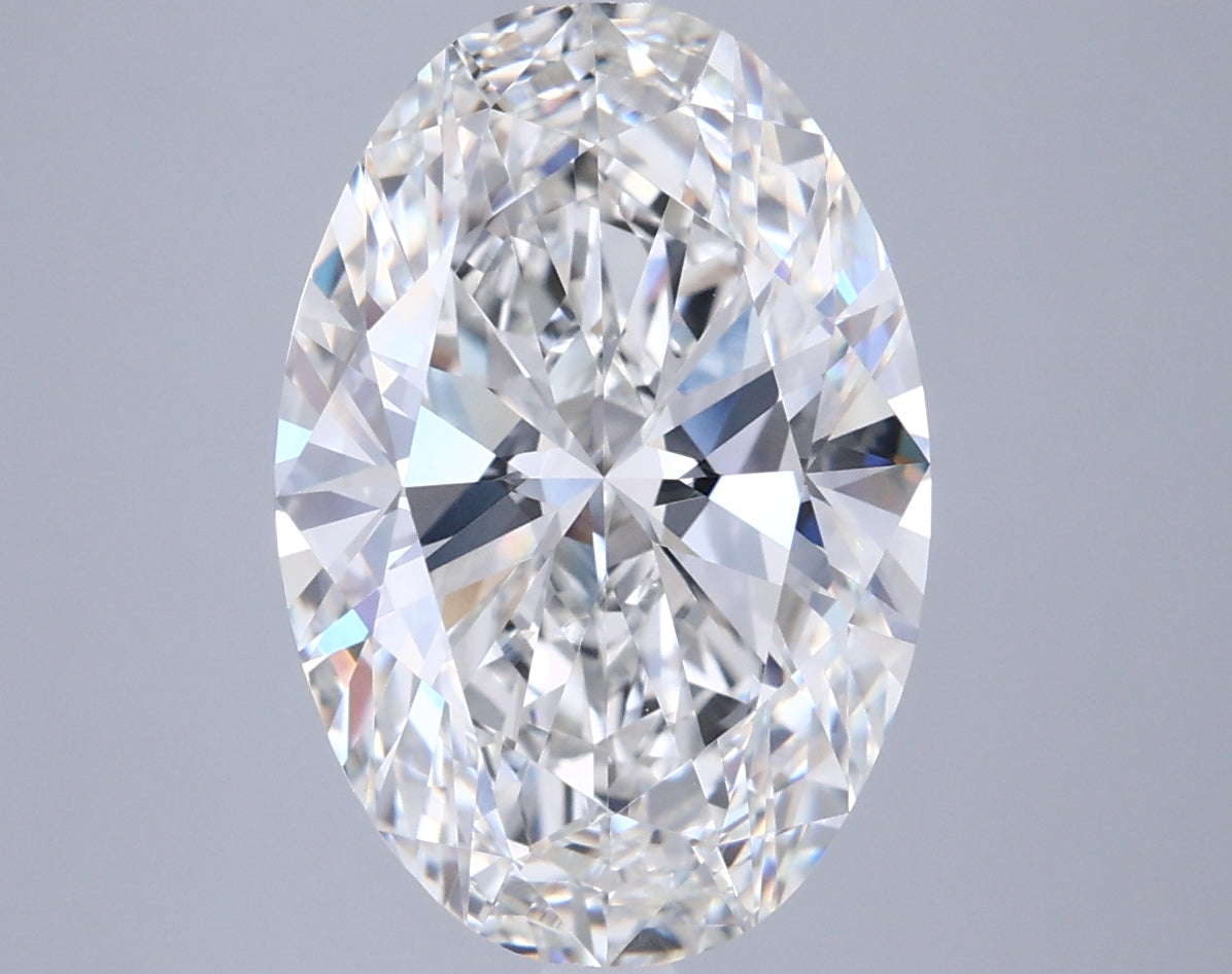 5.06 Carat Oval Shaped, Ideal Cut, G Color, VVS2 Clarity, IGI Certified Lab Grown Diamond