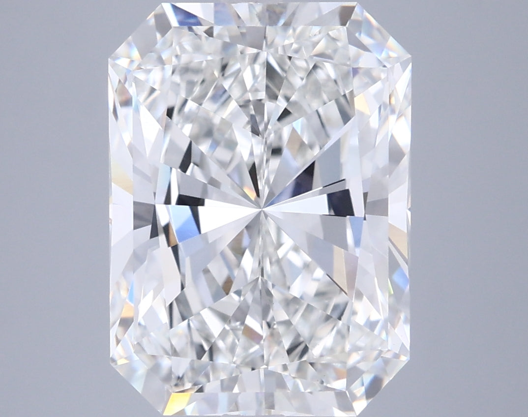 6.00 Carat Radiant Shaped, Ideal Cut, F Color, VVS2 Clarity, IGI Certified Lab Grown Diamond