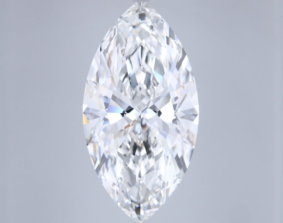 12.06 Carat Marquise Shaped, Ideal Cut, G Color, VVS2 Clarity, IGI Certified Lab Grown Diamond