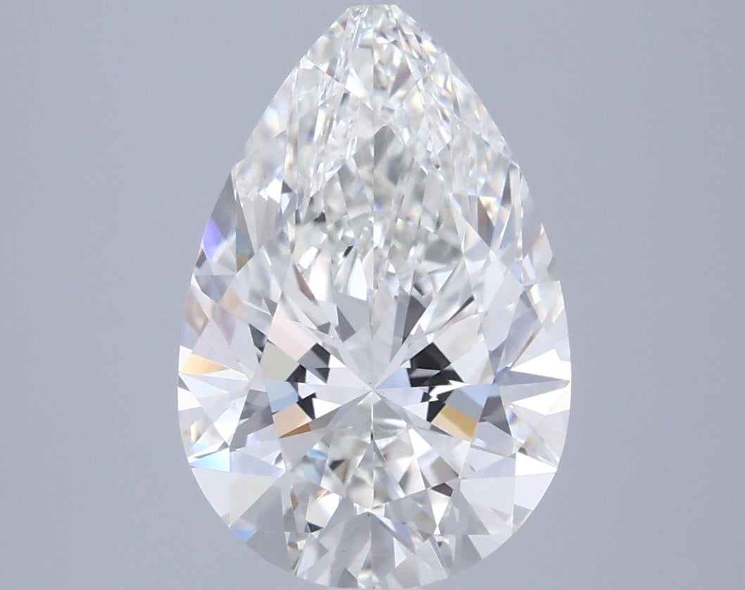 2.85 Carat Pear Shaped, Ideal Cut, G Color, VVS2 Clarity, IGI Certified Lab Grown Diamond