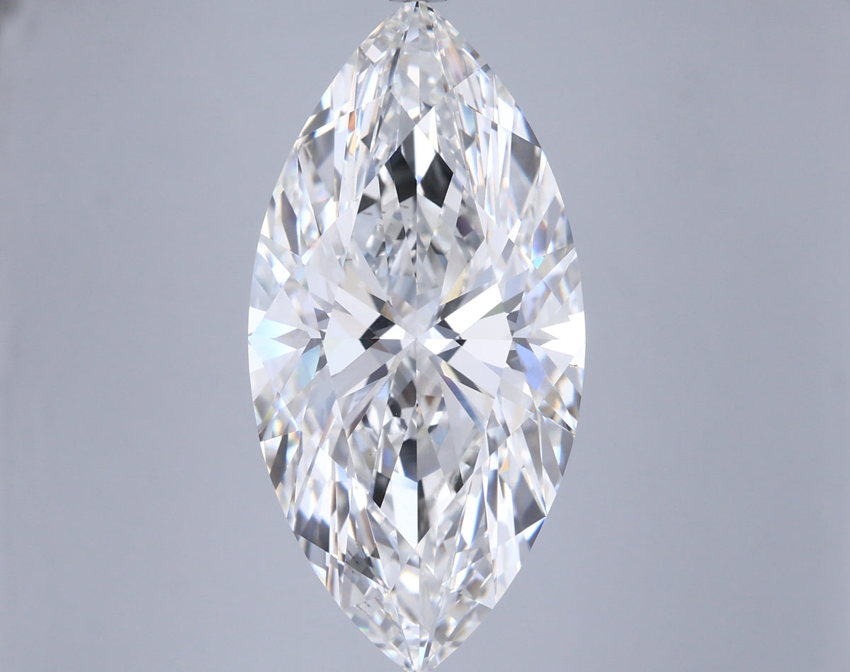 9.94 Carat Marquise Shaped, Ideal Cut, G Color, VVS2 Clarity, IGI Certified Lab Grown Diamond