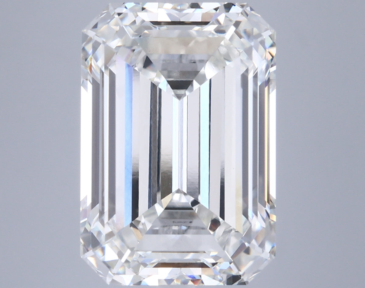 10.10 Carat Emerald Shaped, Ideal Cut, G Color, VVS2 Clarity, IGI Certified Lab Grown Diamond