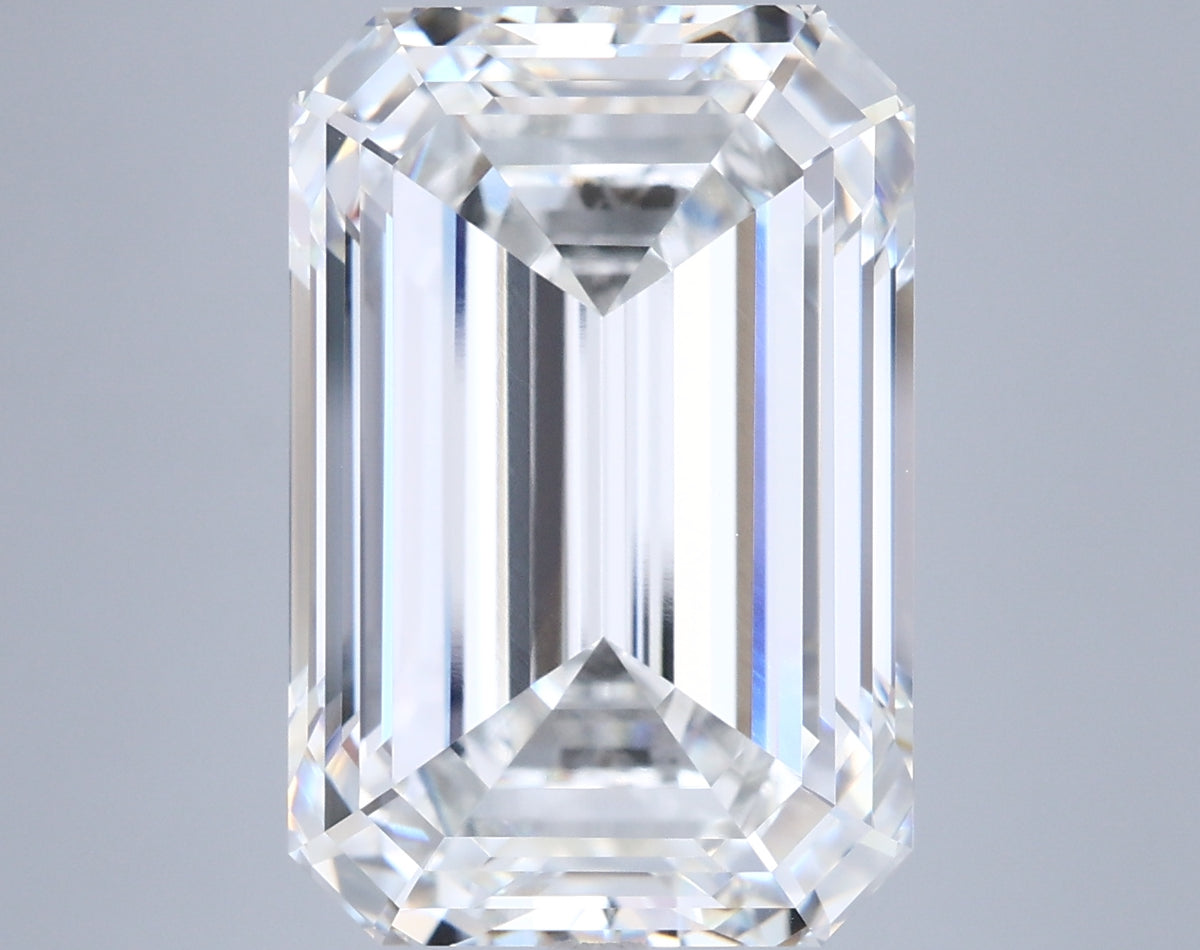 11.09 Carat Emerald Shaped, Ideal Cut, F Color, VVS1 Clarity, IGI Certified Lab Grown Diamond
