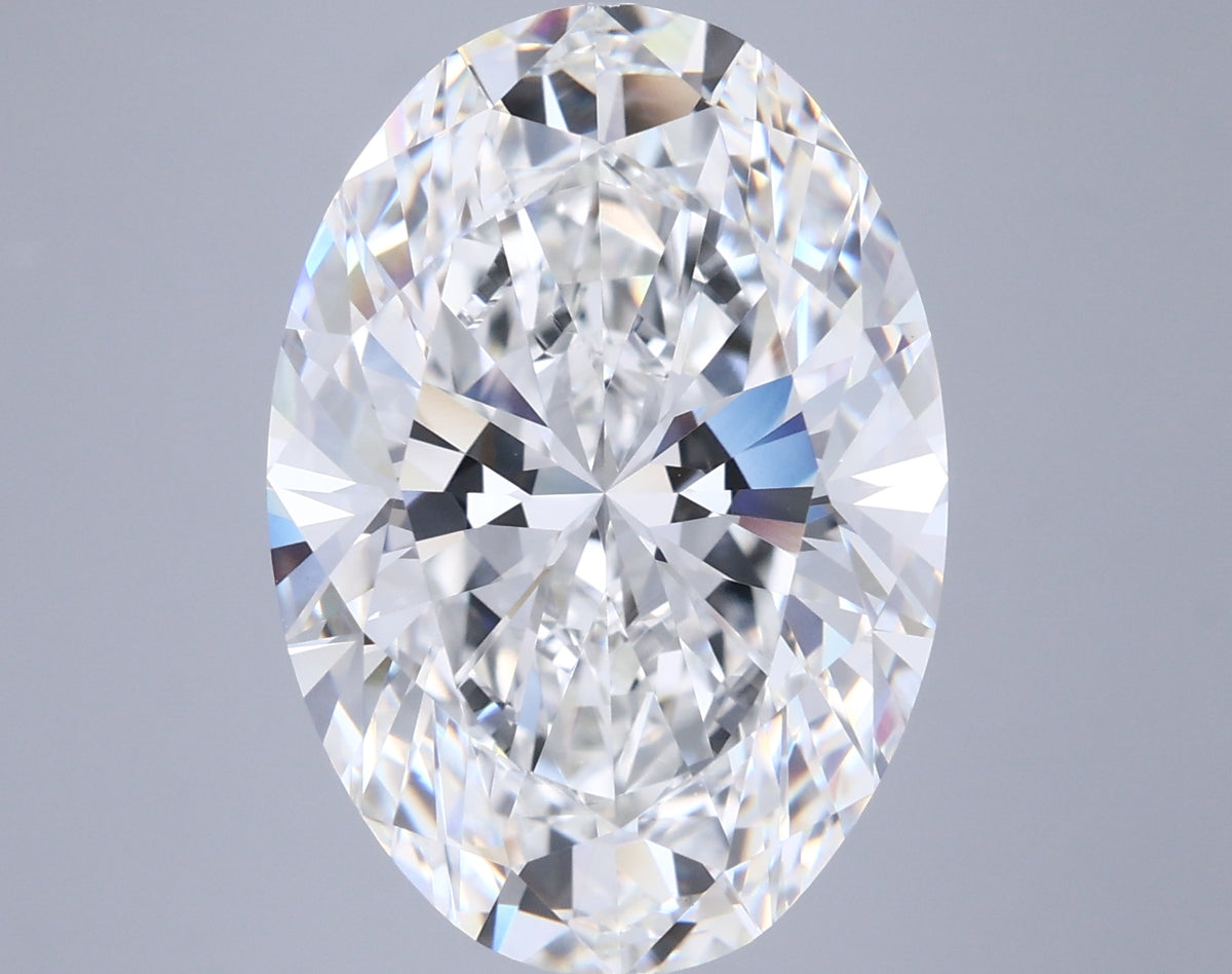 10.06 Carat Oval Shaped, Ideal Cut, F Color, VVS2 Clarity, IGI Certified Lab Grown Diamond