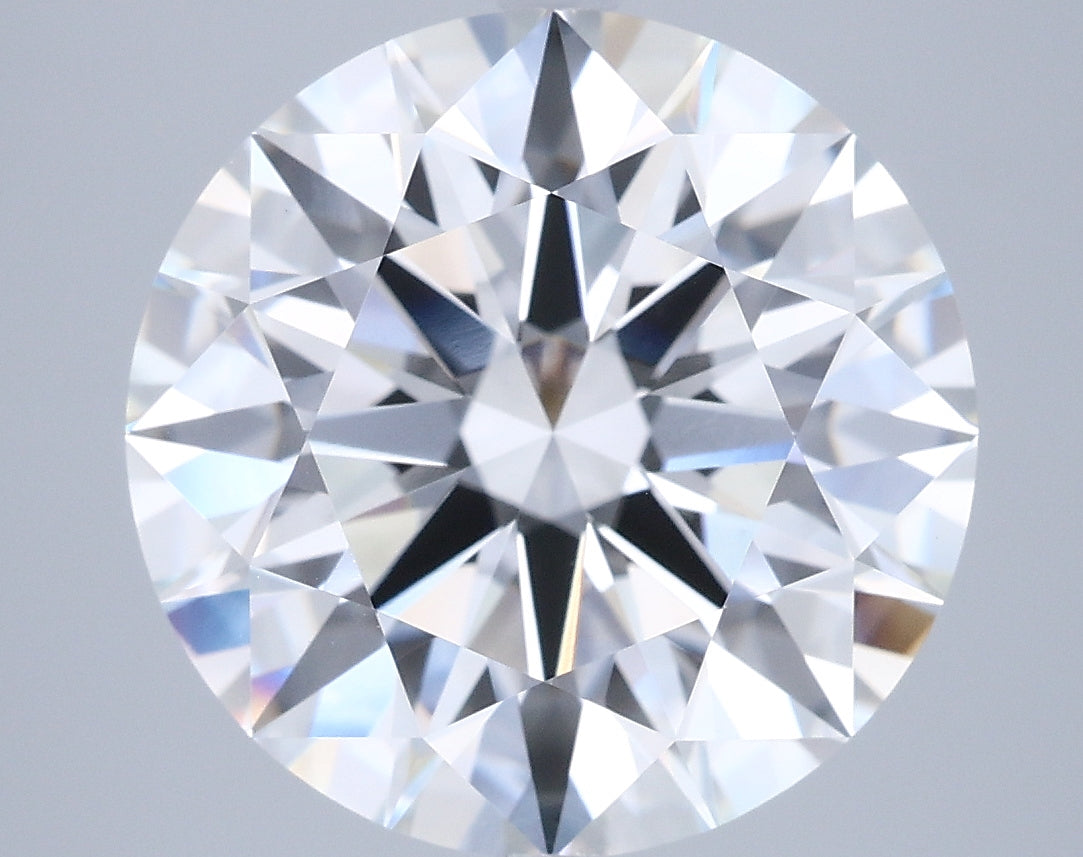 6.05 Carat Round Shaped, Ideal Cut, F Color, VVS2 Clarity, IGI Certified Lab Grown Diamond