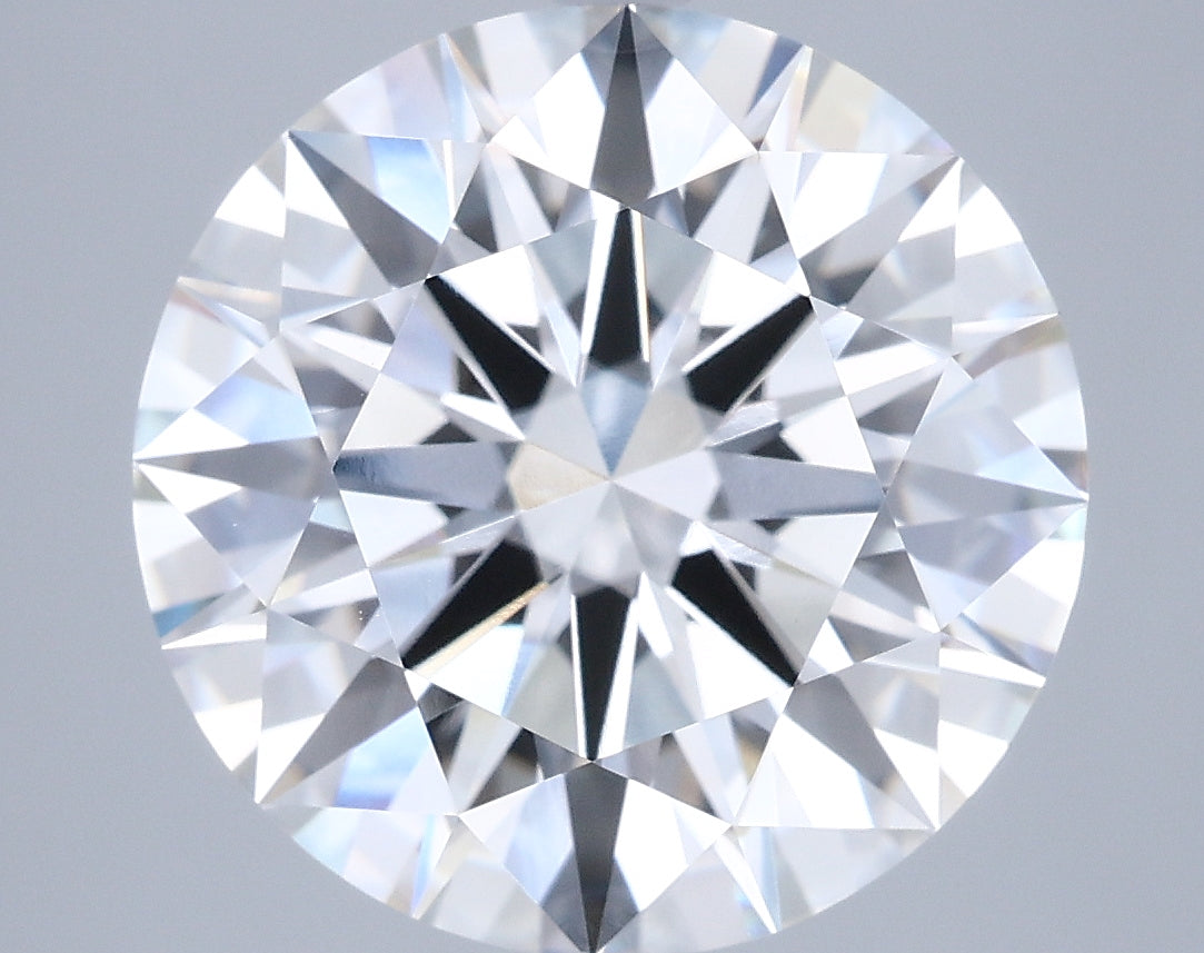6.06 Carat Round Shaped, Ideal Cut, F Color, VVS2 Clarity, IGI Certified Lab Grown Diamond