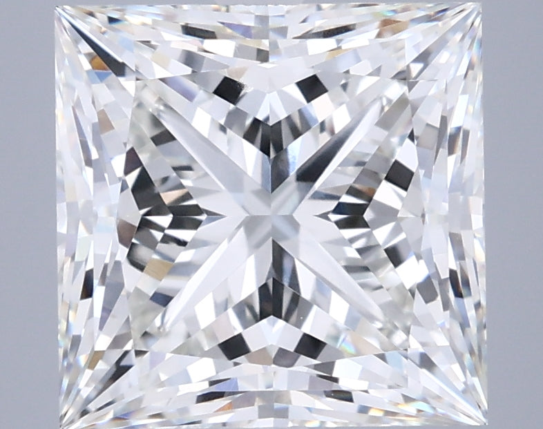 5.05 Carat Princess Shaped, Ideal Cut, G Color, VVS2 Clarity, IGI Certified Lab Grown Diamond