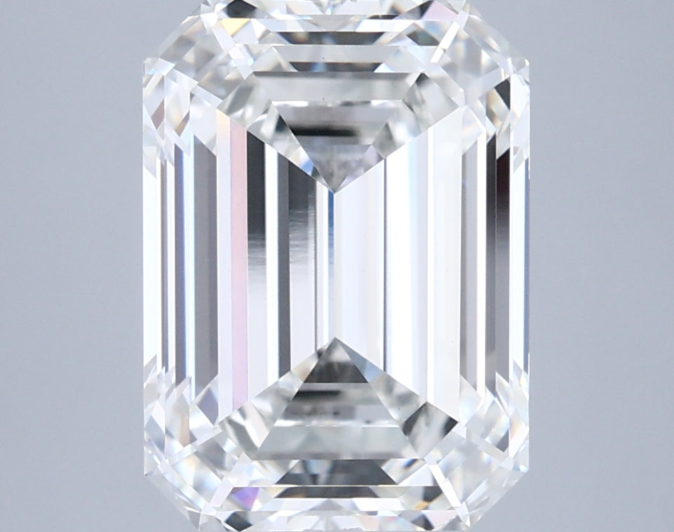 5.07 Carat Emerald Shaped, Ideal Cut, G Color, VVS2 Clarity, IGI Certified Lab Grown Diamond
